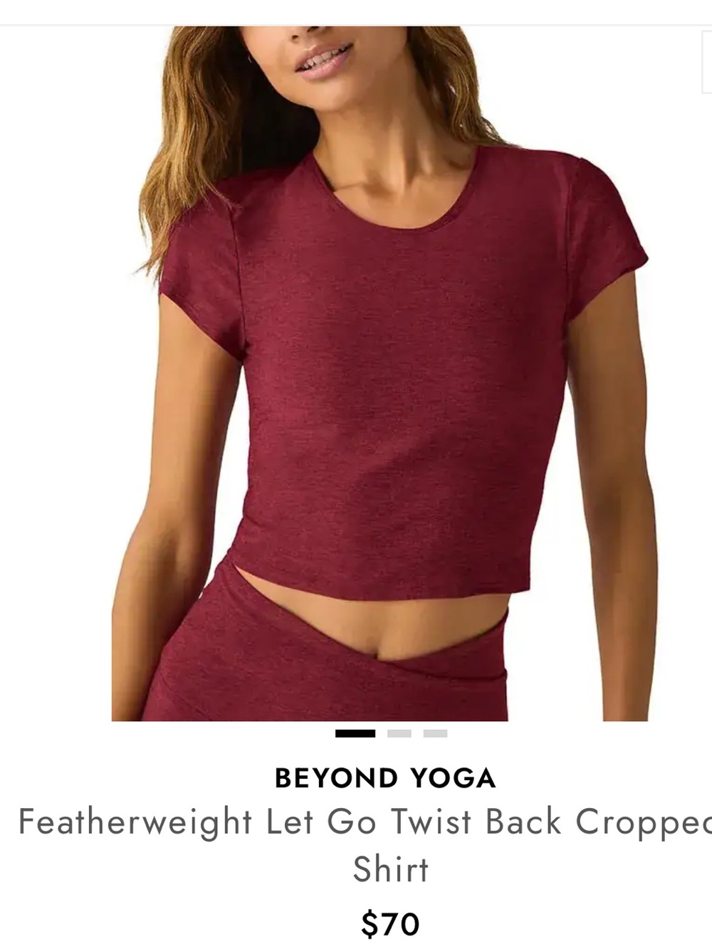 Beyond Yoga Women's Burgundy Seamless Crop Top
